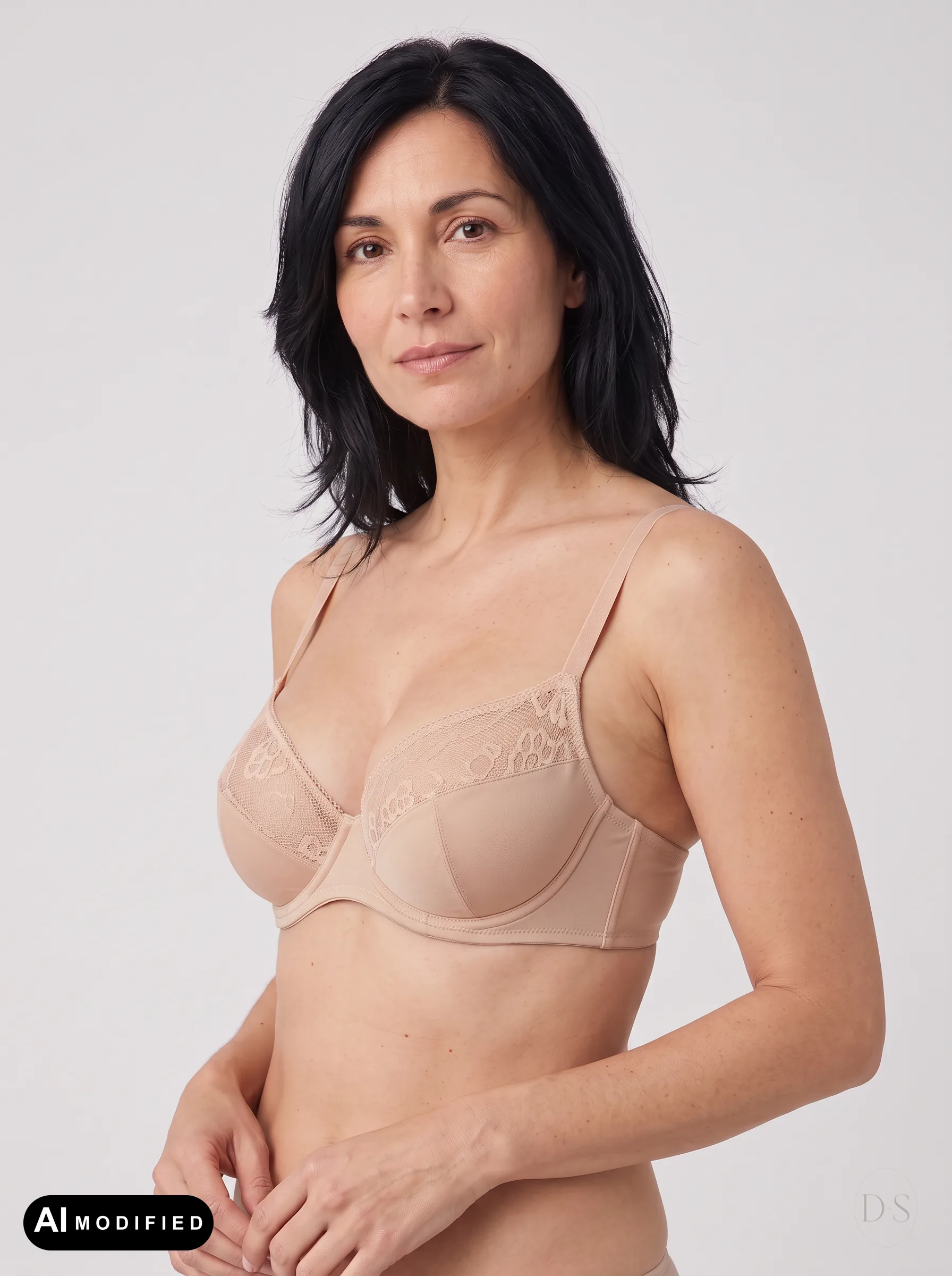 Sujetador Ysabel Mora 10003C, color nude (imagen de producto con modelo generada por IA)